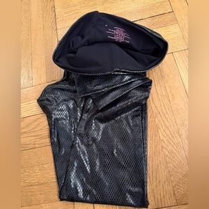 Commando Shiny Black& Navy  Snakeskin Leggings